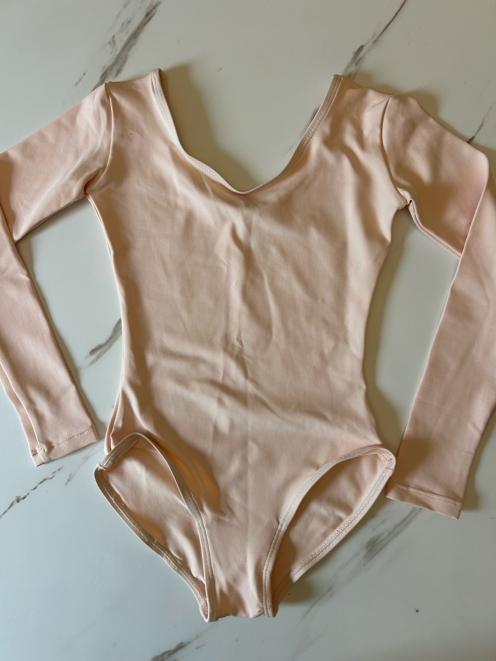 Finihen Nude/Pink Long Sleeve Girls Leotard